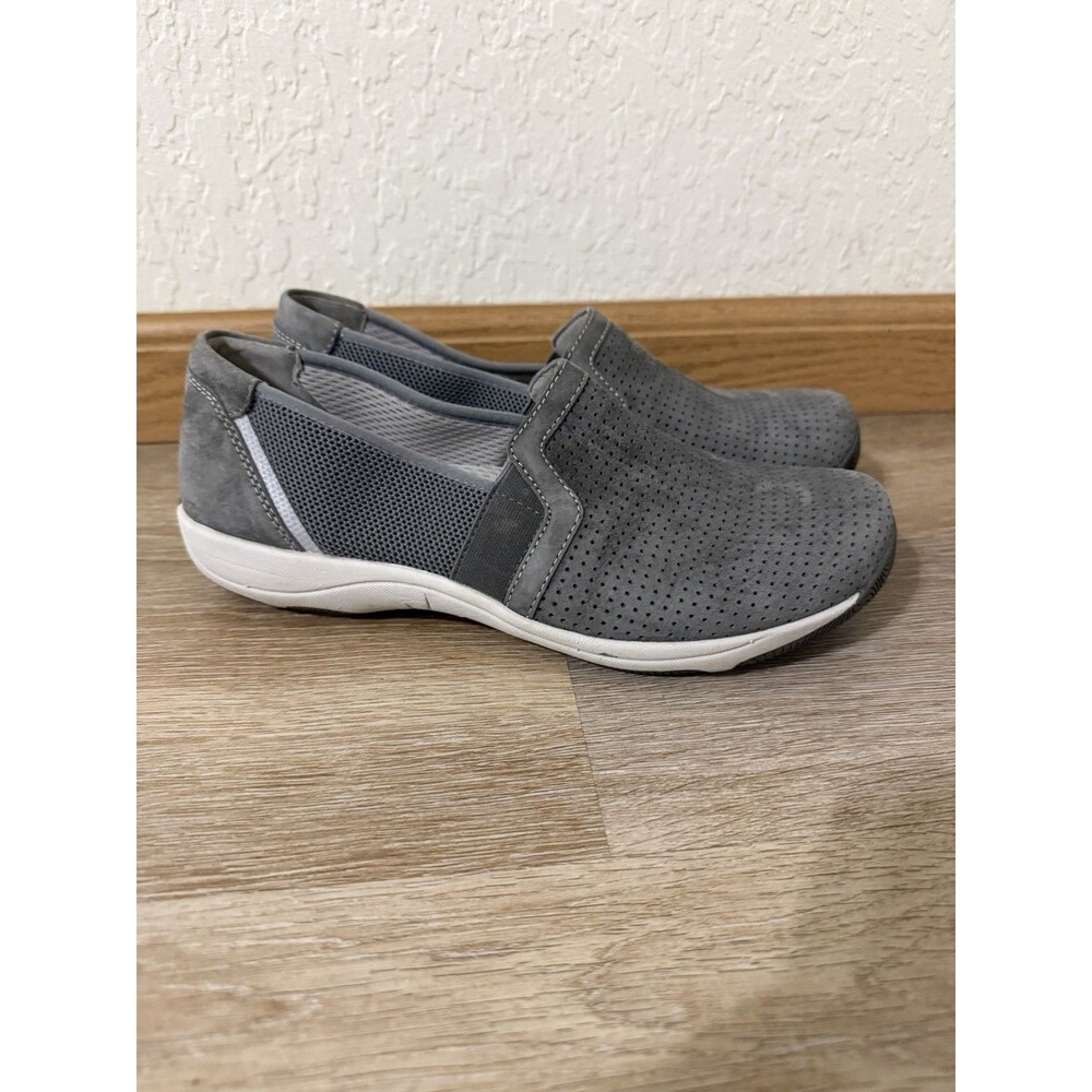 Dansko Halle Suede Slip On Gray Shoes Women’s EU 39 Comfort Walking Flat